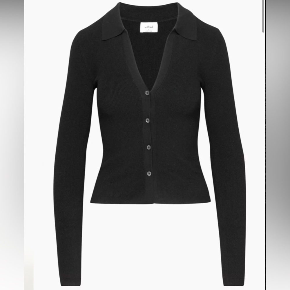 Little black polo cardigan 🖤